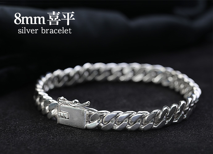 8mm喜平ブレスレット シルバーアクセサリー 送料無料 ラッピング無料 8mm喜平ブレスレット シルバーアクセサリー 送料無料 ラッピング無料
